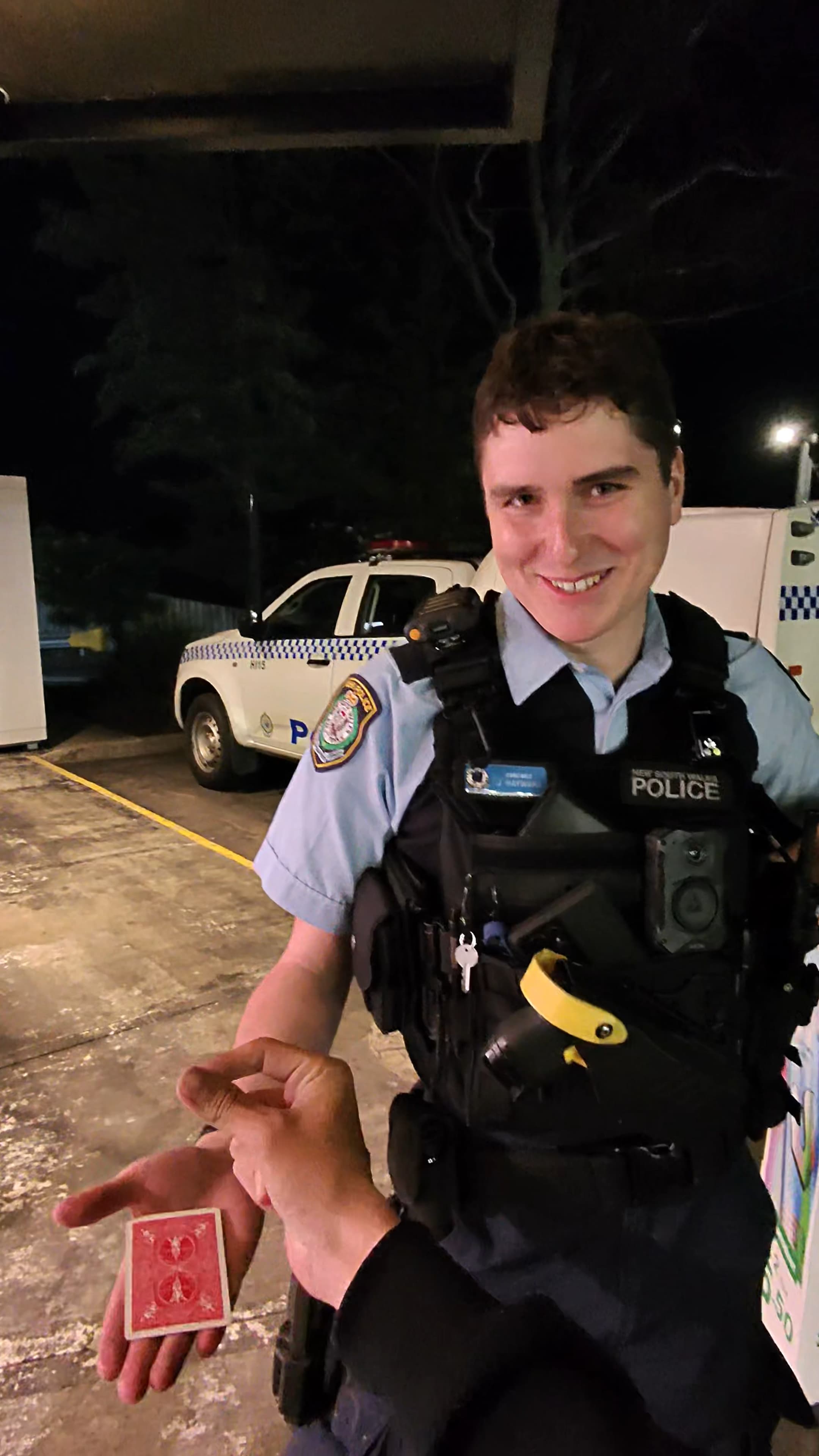 Audience amazed reaction to magic trick at Sydney event